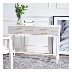 Sloane White Four-Drawer Console Table
