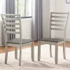 Smoked Honey and Alabaster Dining Chairs, Set of 2