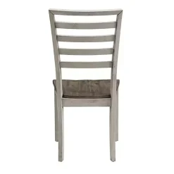 Smoked Honey and Alabaster Dining Chairs, Set of 2