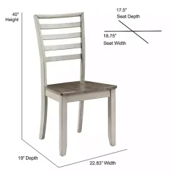 Smoked Honey and Alabaster Dining Chairs, Set of 2