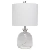 Smokey Gray Hammered Glass Gray Shade Table Lamp