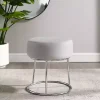 Smokey Gray Velvet Vanity Stool