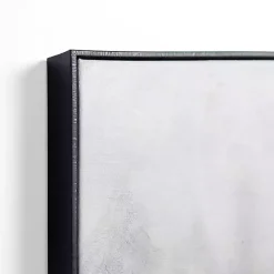 Snowy Country Drive Framed Canvas Art Print