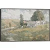 Soft Spring Landscape Framed Canvas Art Print