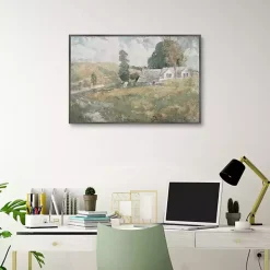 Soft Spring Landscape Framed Canvas Art Print