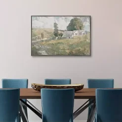 Soft Spring Landscape Framed Canvas Art Print