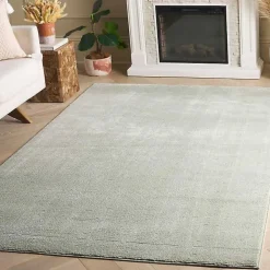 Solid Sage Green Revive Area Rug, 5x7