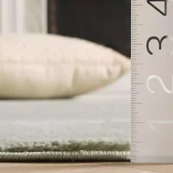 Solid Sage Green Revive Area Rug, 6x6