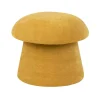 Spice Yellow Chenille Mushroom Storage Ottoman