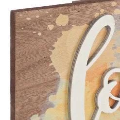 Splattered Look What I Did Plaque with Clips