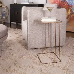 Square Gold Camus Accent Table