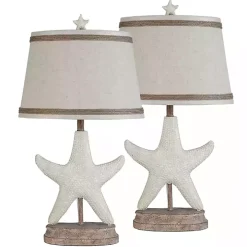 Starfish Table Lamps, Set of 2