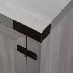 Stone Gray Barn Door TV Stand