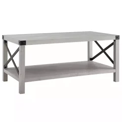 Stone Gray Modern Farmhouse Coffee Table