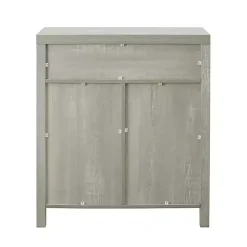 Stone Gray Rustic Barndoor Cabinet