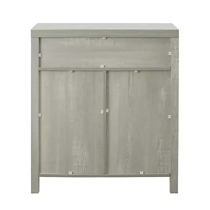 Stone Gray Rustic Barndoor Cabinet