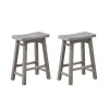 Storm Gray Sonoma Saddle Counter Stools, Set of 2