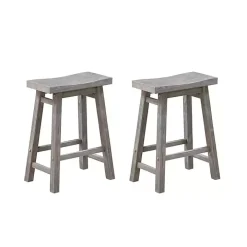 Storm Gray Sonoma Saddle Counter Stools, Set of 2
