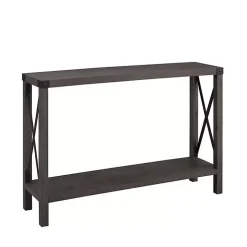 Stormy Gray X Side Frame Console Table