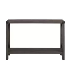 Stormy Gray X Side Frame Console Table