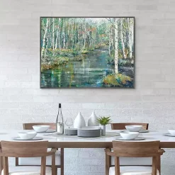 Streaming Framed Canvas Art Print
