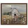 Swatland Wildflower Barn Framed Canvas Art Print