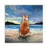 Tabby Cat Beach Days Canvas Art Print