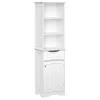 Tall White Open Shelves Cabinet