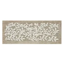 Tan Botanical Cotton Bath Mat, 60 in.