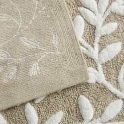 Tan Botanical Cotton Bath Mat, 60 in.
