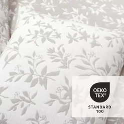 Tan Floral Reversible 3-pc. Full/Queen Quilt Set