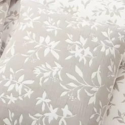 Tan Floral Reversible 3-pc. Full/Queen Quilt Set