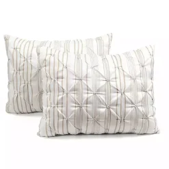 Tan Pintuck Stripe Full/Queen 5-pc. Comforter Set