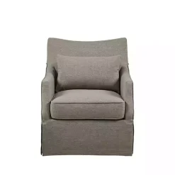 Tan Skirted Swivel Martha Stewart Accent Chair