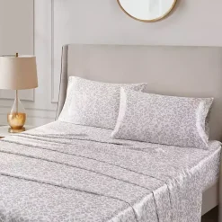 Taupe Leopard Satin Standard 2-pc. Pillow Case Set