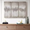 Taupe Luminous Embellished Art Print, Set of 3