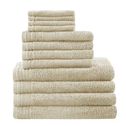 Taupe 12-pc. Cotton Quick Dry Bath Towel Set