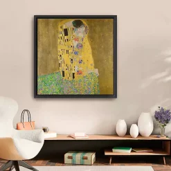 The Kiss Framed Canvas Art Print, 30x30 in.