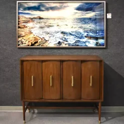 Tidal Motion Framed Tempered Glass Print