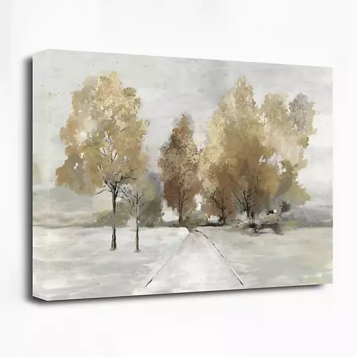 Trail Under The Trees Canvas Art Print