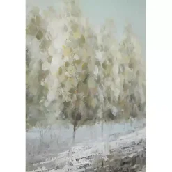 Tree Line Landscape Framed Canvas Art Print