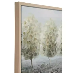 Tree Line Landscape Framed Canvas Art Print