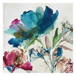 Turquoise on Watercolor Giclee Canvas Art Print