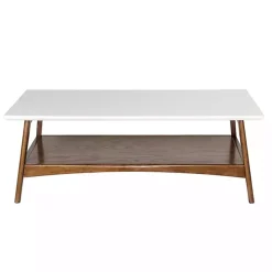 Two-Tone Ava Mid-Century Modern Coffee Table