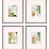 Verdure Abstract Framed Art Prints, Set of 4