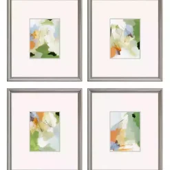Verdure Abstract Framed Art Prints, Set of 4