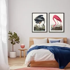 Vintage Blue Heron Bookplate Framed Art Print