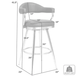 Vintage Brown Faux Leather Justin Bar Stool