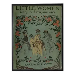 Vintage Little Women Book Cover Framed Wall Art