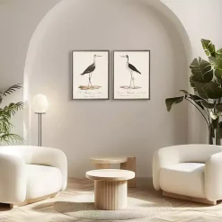 Vintage Waterbird Facing Right Framed Art Print